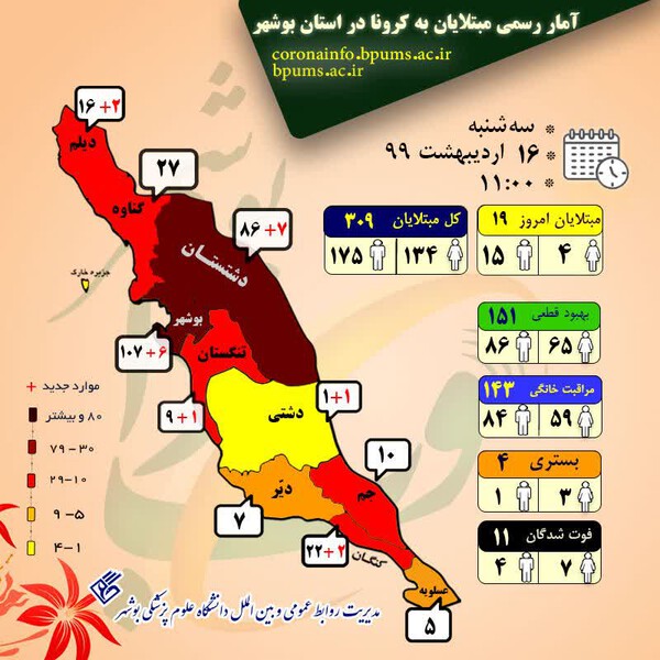 corona 16 ordibehesht